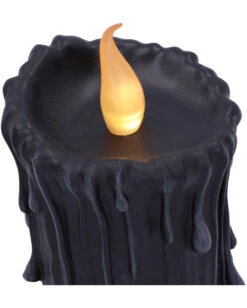 Schwarze Magie LED Kerze 19cm 10 Schwarze Magie LED Kerze 19cm -Karneval-Universe black magic led kerze black magic led candle halloween deko gothic deko 54011 05
