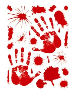 Blutige Hände & Blutspritzer Fenstersticker