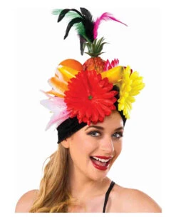 Tropicanischer Früchtehut Mit Federn