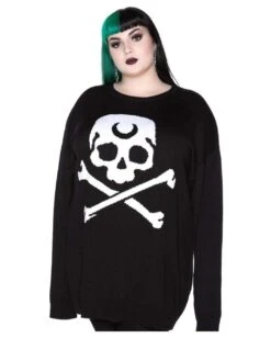 2 The Bone Strickpullover KILLSTAR -Karneval-Universe killstar 2 the bone strickpullover gothic fashion und halloween merch killstar 2 the bone knit sweater 50933