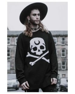 2 The Bone Strickpullover KILLSTAR -Karneval-Universe killstar 2 the bone strickpullover gothic fashion und halloween merch killstar 2 the bone knit sweater 50933 5