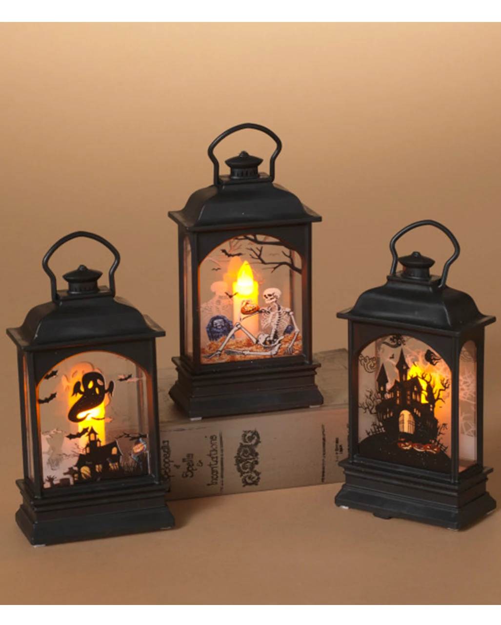 Beleuchtete Laterne Mit Halloween Motiv 13cm 1 Beleuchtete Laterne Mit Halloween Motiv 13cm