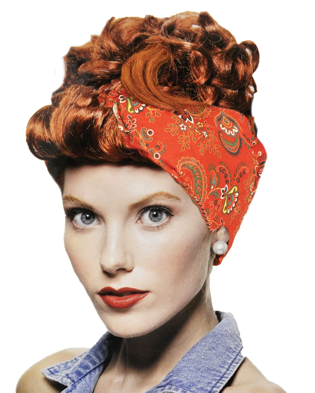 50er Jahre Damenperücke Kastanienrot 1 50er Jahre Damenperücke Kastanienrot