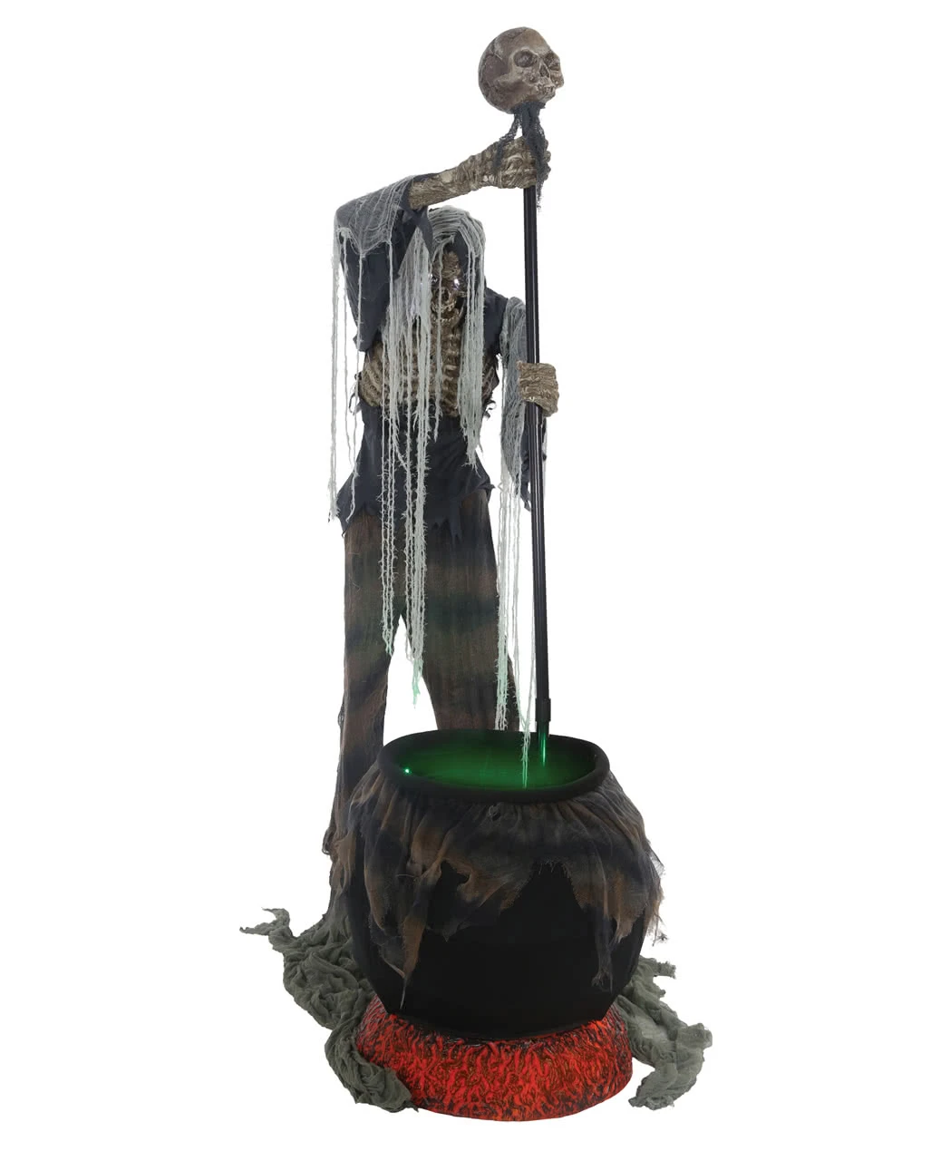 Zombie Skelett Mit Hexenkessel Animatronic 1 Zombie Skelett Mit Hexenkessel Animatronic